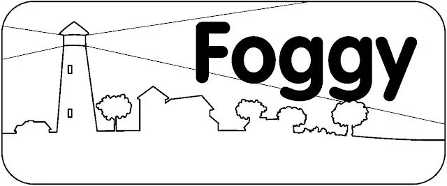 Надпись Foggy. Foggy раскраска. Foggy картинка для детей. Раскраска погода Foggy.