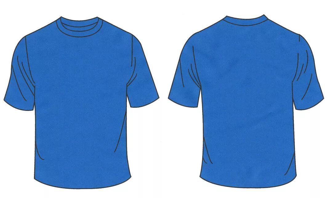 Синяя футболка спереди. Футболка синяя вид спереди.