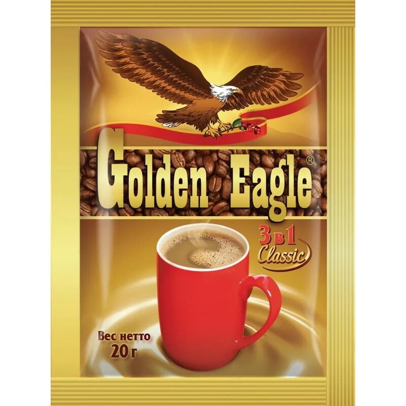 Кофе игл. Голден игл кофе 3 в 1. Кофейный напиток 3 в 1 Golden Eagle Classic по 20 гр, 50 шт. Gold Eagle кофе. Кофе 3 в 1 Eagle.