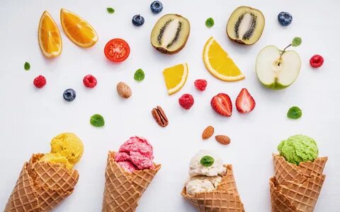 Fruits ice cream