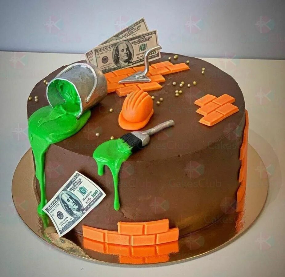 Торт для строителя - A725 от 2400 рублей за кг. Купить в CakesClub.