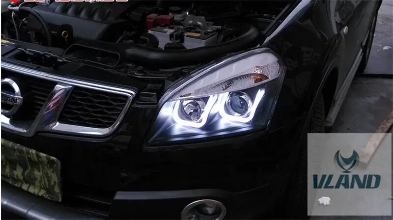 Led оптика на Ниссан Кашкай j10. Led фары Qashqai j10. Qashqai j11 альтернативная оптика. Nissan Qashqai 2007 тюнинг фар.