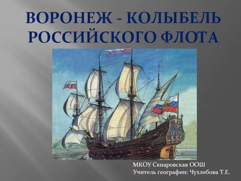 Родоначальник русского флота. Воронеж колыбель русского флота презентация. Первый российский флот в Воронеже.