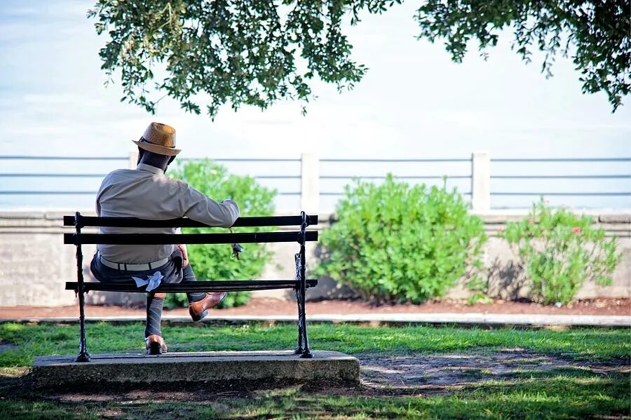 Баттери-парк Чарлстон. Парк Лавка мужчина. Park Bench положение. Man sitting on Bench. Sit on a bench