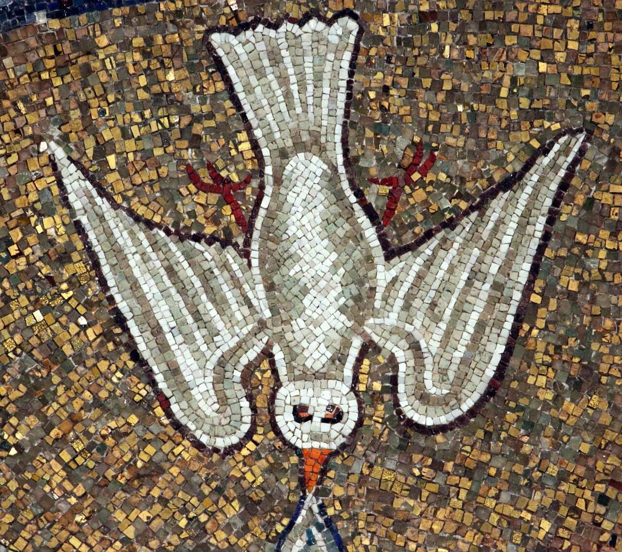 Св птица. Голубь дух Святой мозаика. Святой дух икона голубь. Византийская мозаика голубь Святой дух. Раннехристианская символика голубь.