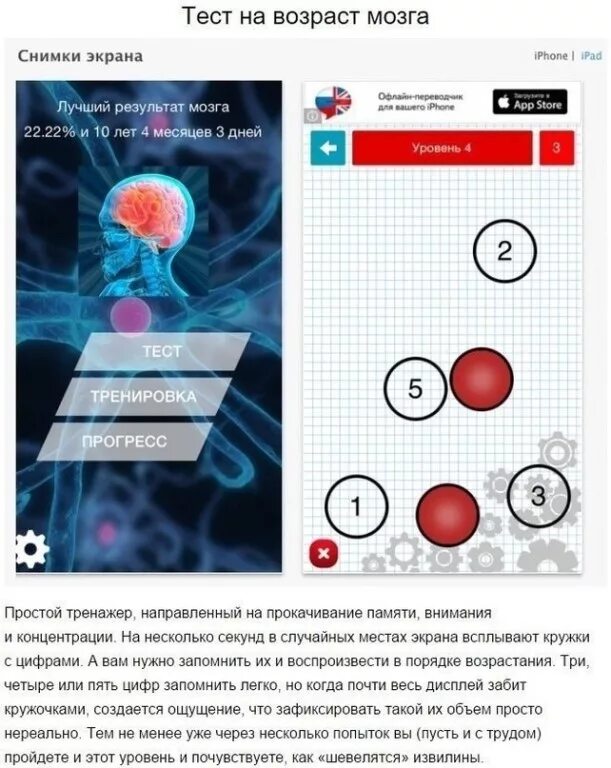 Приложение для тренировки мозга. Тест на Возраст. Тест на Возраст мозга. Тест на Возраст мозга с цифрами.