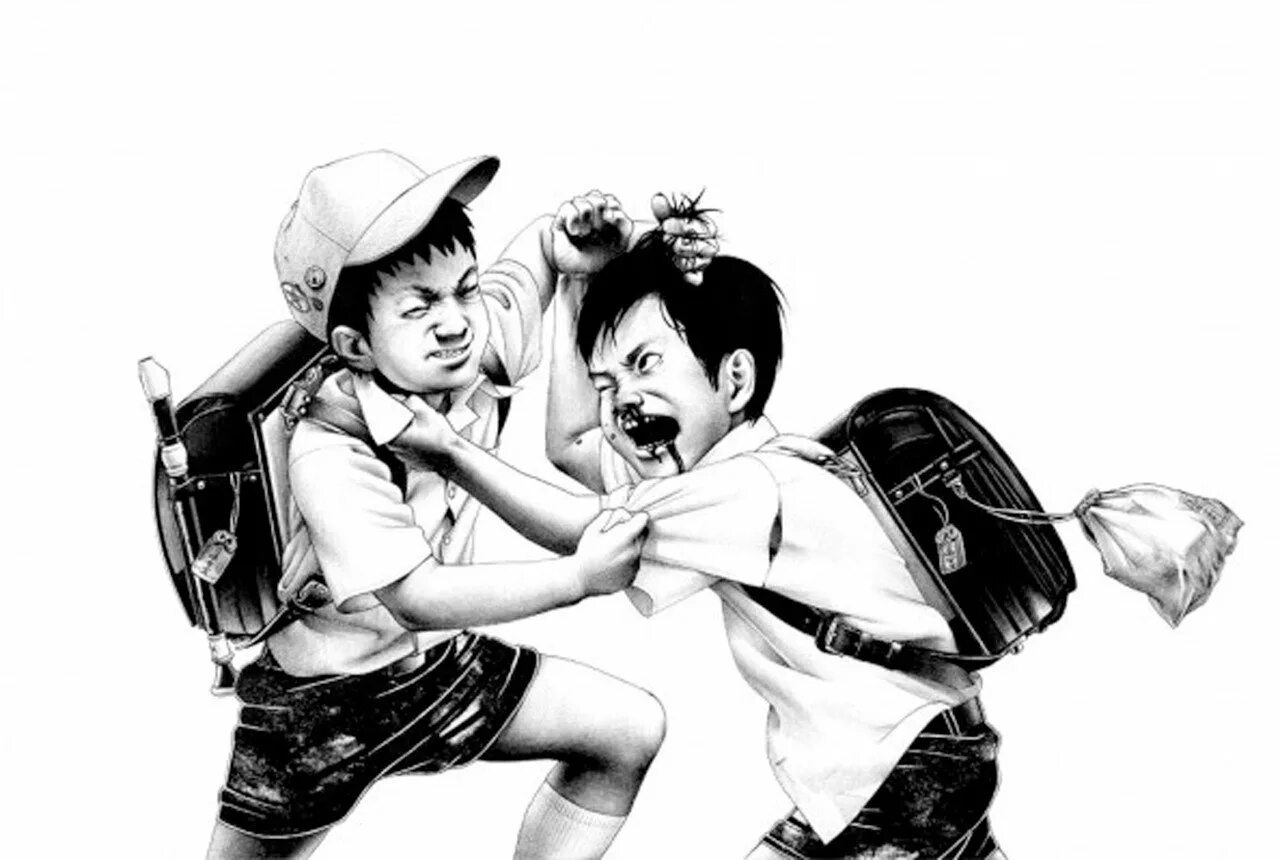 Мальчик подсел. Шохей Отомо. Shohei Otomo художник. Иллюстрации Шохей Отомо. Сехэй Отомо.