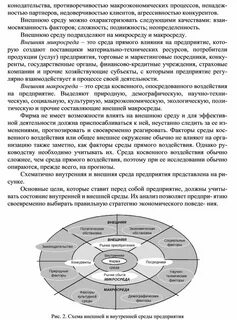 Описание факторов внешней среды организации