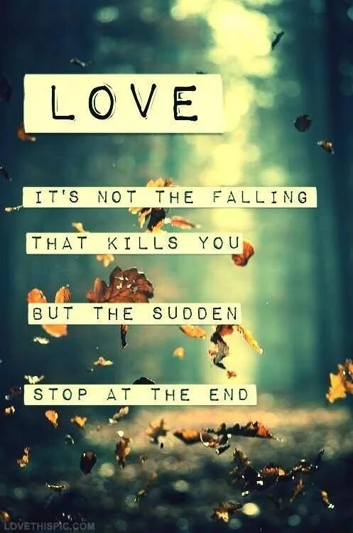 The end любовь. Sudden stop. Not the end. Falling in Love. Fall kill