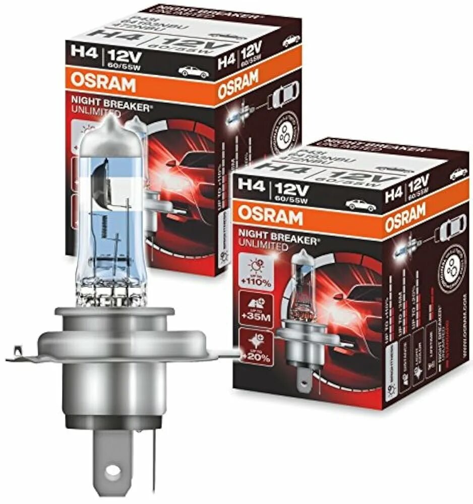Breaker h4 unlimited. Osram h4 night breaker unlimited 12v 60/55w. osram h4 night breaker unlimited +110. лампочки осрам найт брекер h4. лампы h4 osram night breaker.
