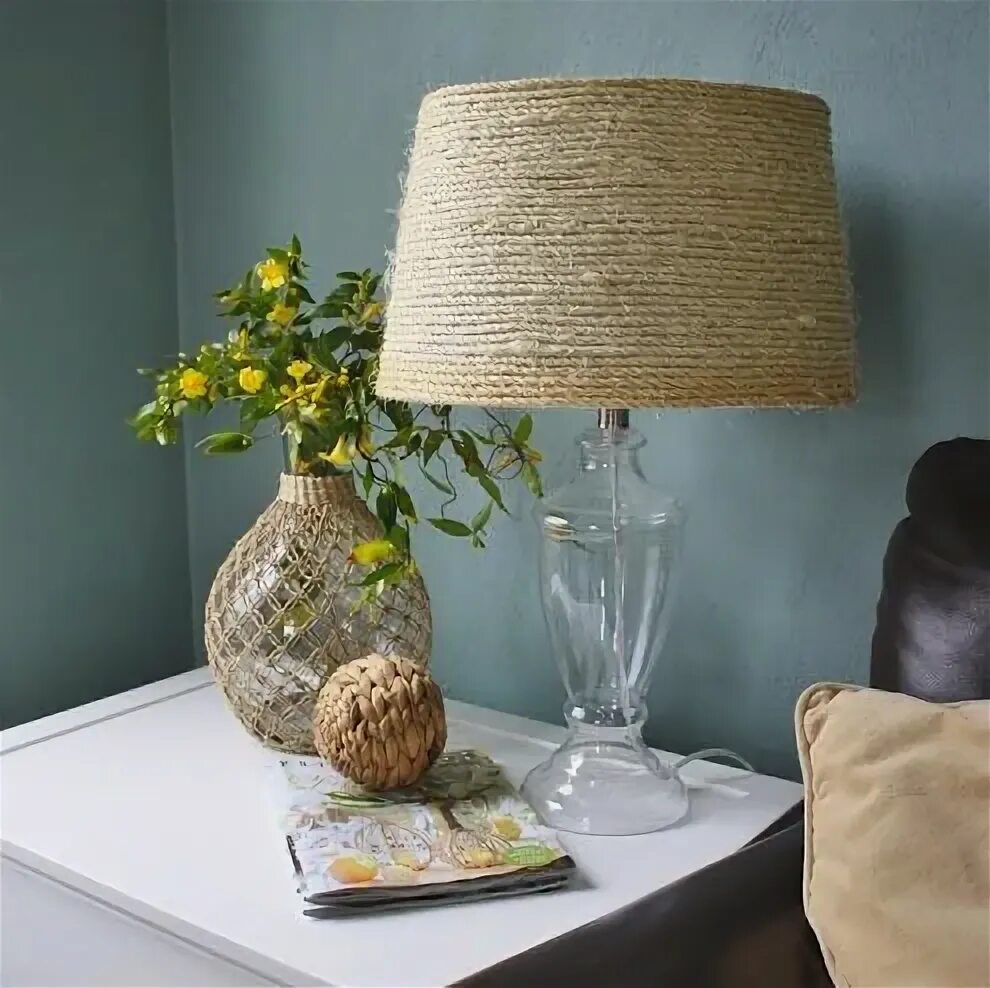 Chandelier Lamp Shade, Lampshade in a White With Gold Dot Fabric and Topped With