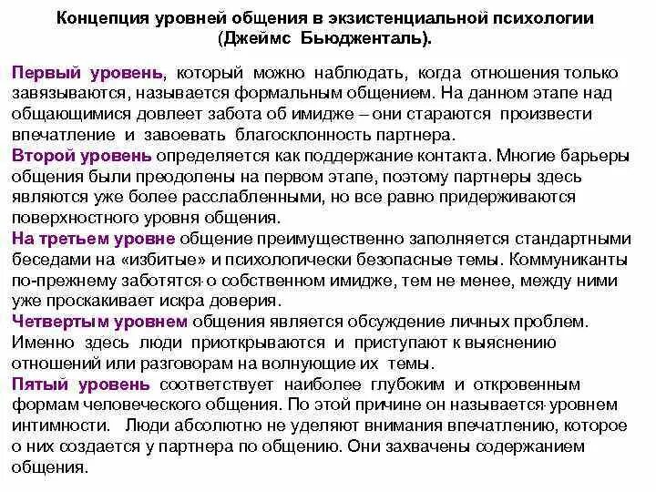 Уровни общения Бьюдженталь. Степени общения в психологии. Уровни общения в психологии. 5 уровней общения