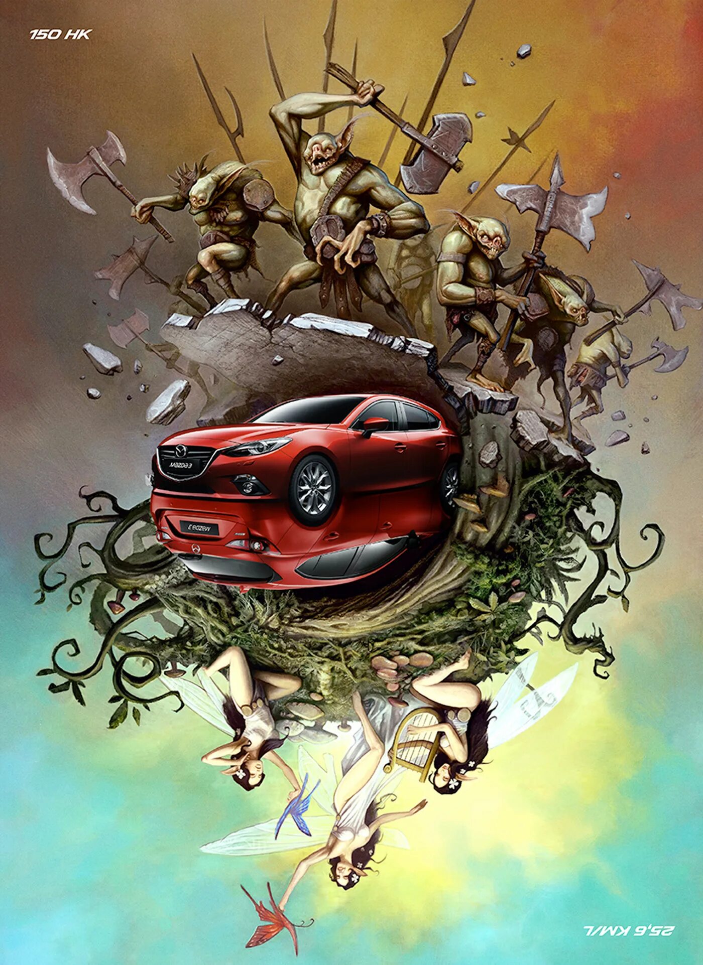 Mazda арт. Автомобиль арт иллюстрация. Мазда Постер. Mazda 3 арт. Креативная реклама внедорожника.
