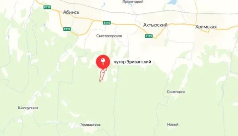 Абинская на карте краснодарского края