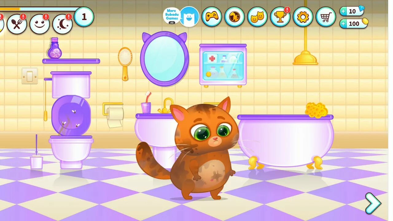 Котенок Bubbu. Котёнок БУБУ Bubbu my Virtual Pet. Игры про котят. Игры про кошечек. Бесплатное игры про кошек