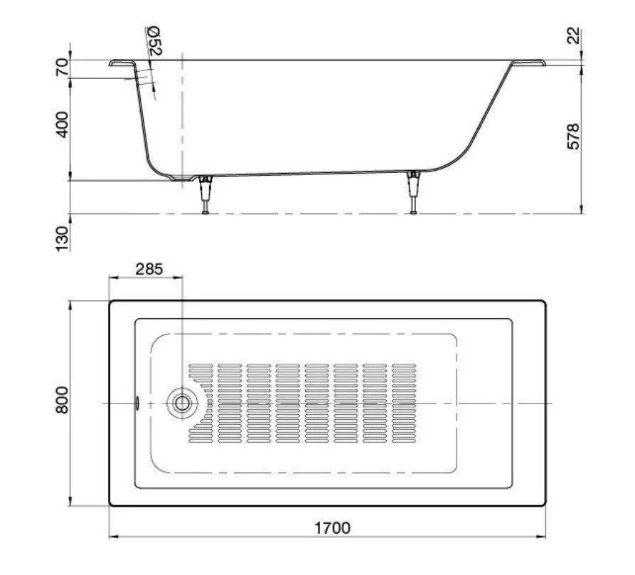 Сколько установить ванную. Roca Tampa 150x70. Roca Tampa 170х70 чугунная. Чугунная ванна Roca Tampa 170х80. Ванна Roca Tampa чугун.