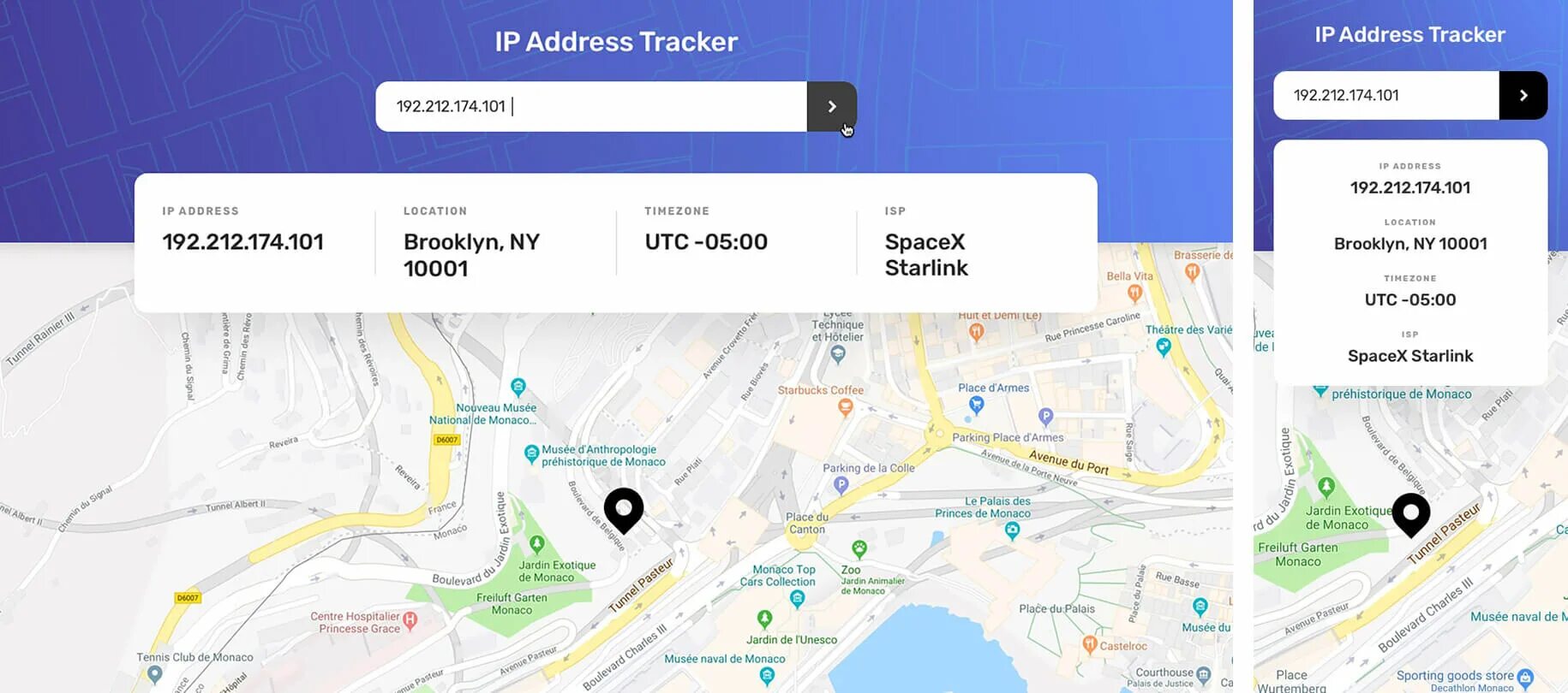 Io address. Трекер код.