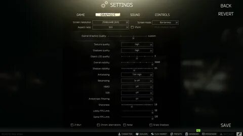 Beginning settings