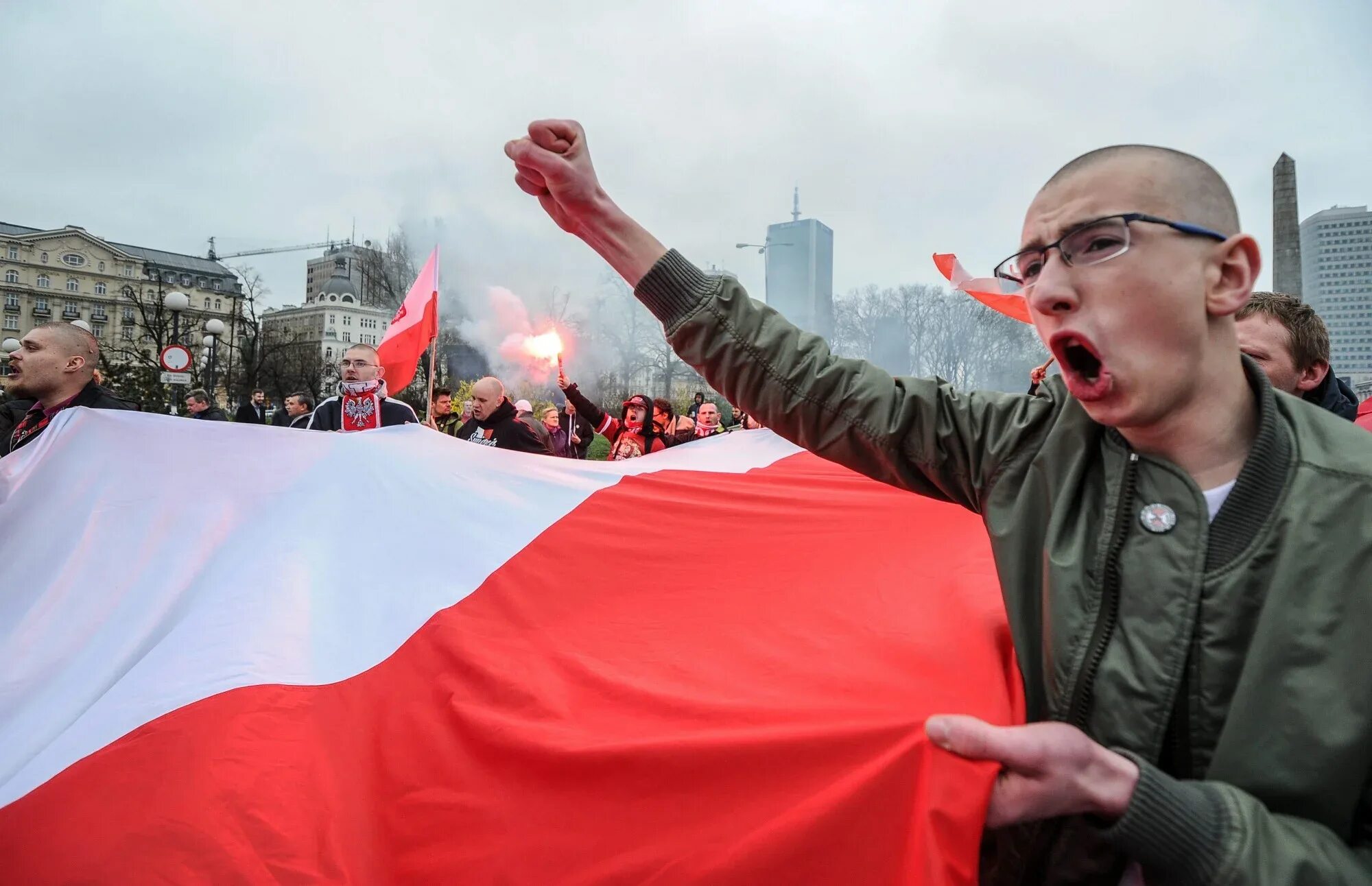 Польский националист Войцех. Неонацисты в Польше. Националисты в Польше. Поляки нацисты. Украина против поляков