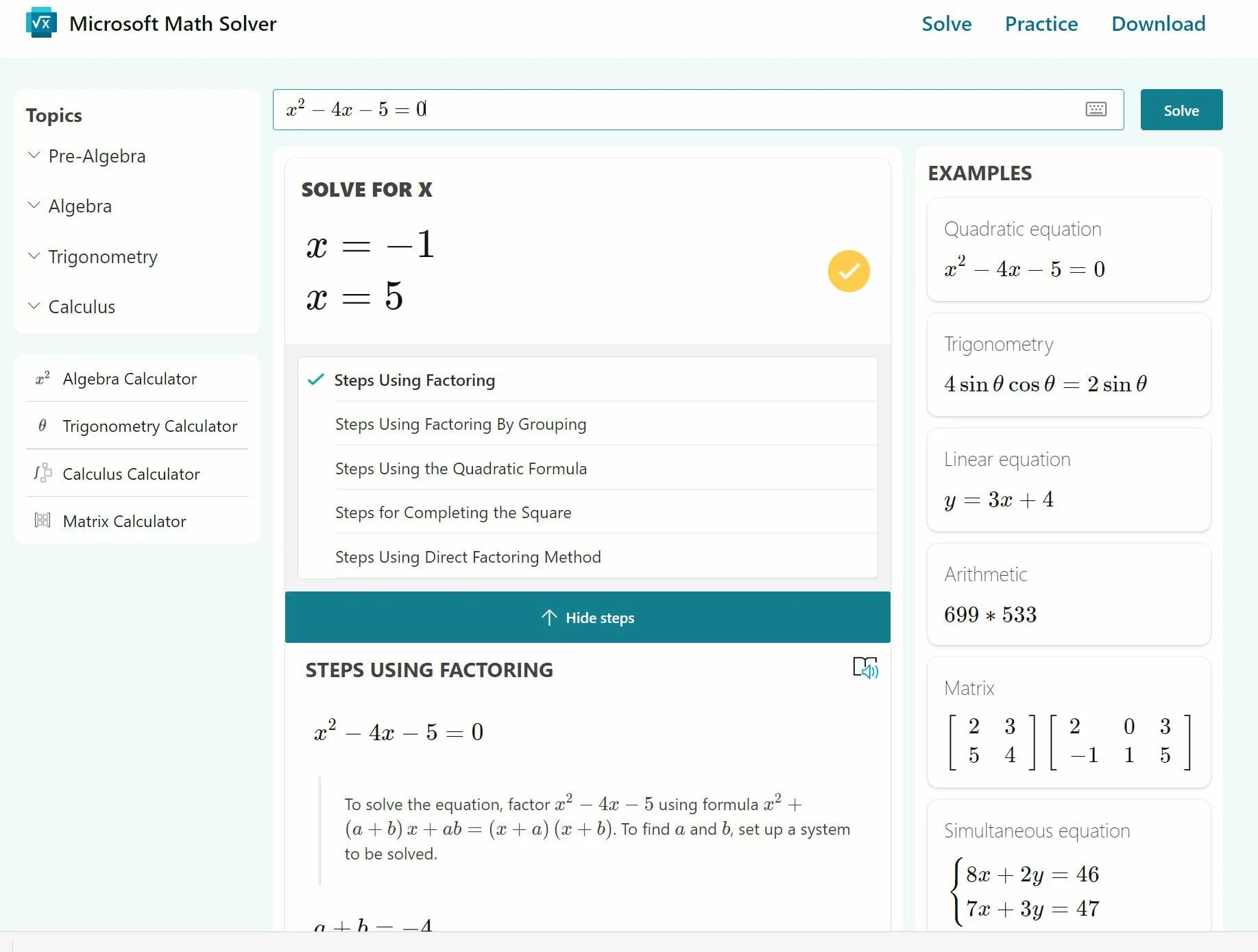 Mathsolver. Microsoft Math. Math Solver. Windows Math Solver. Google Math Solver.