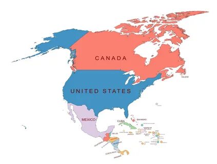 North America Countries With Their Respective Capitals and Currencies.