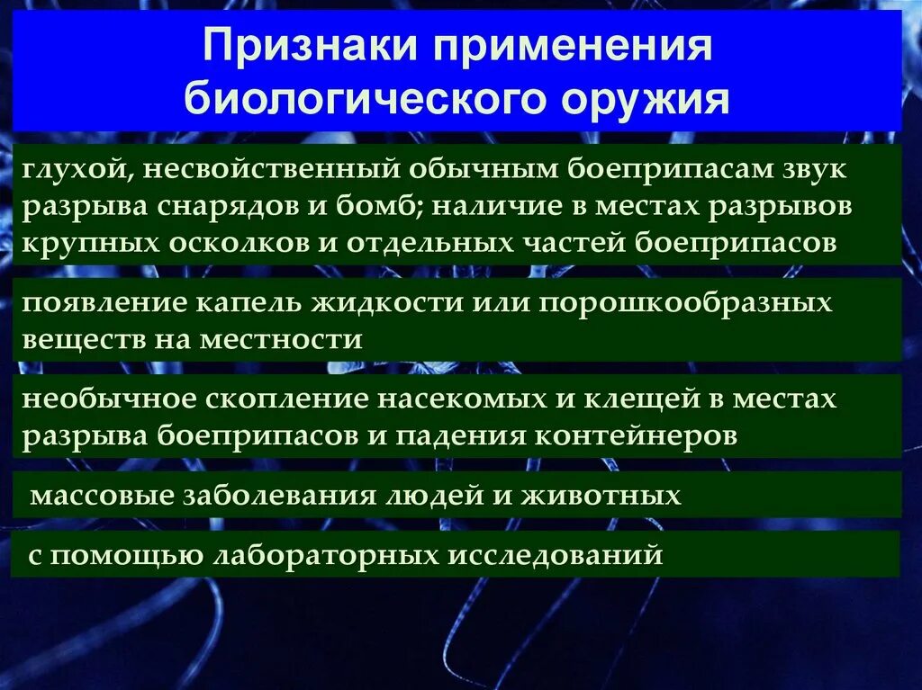 Признаки использования биологического оружия. Назовите признаки применения противником биологического оружия. Признаки поражения биологическим оружием. Признаки использования биооружия. Биологическое оружие противника