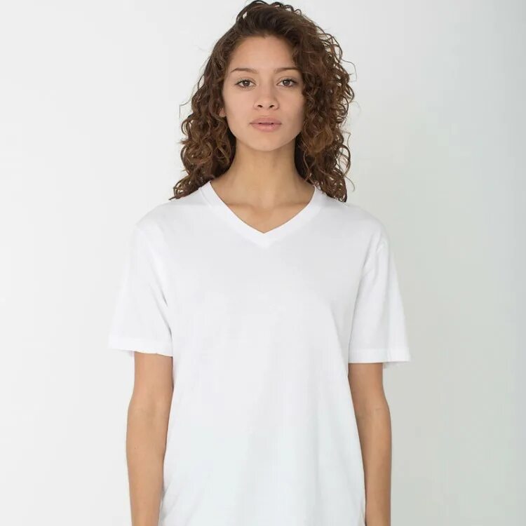 White t Shirt. V-Neck t-Shirt. V Neck Shirt. Белая футболка просторная женская.