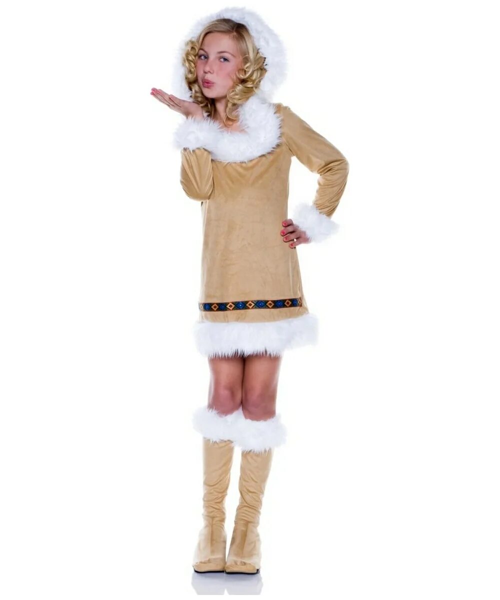 Костюм эскимоса для девочки. Новогодний костюм чукчи для девочки. Карнавальный костюм эскимоса для девочки. Новогодний костюм эскимоски. Девочка эскимо