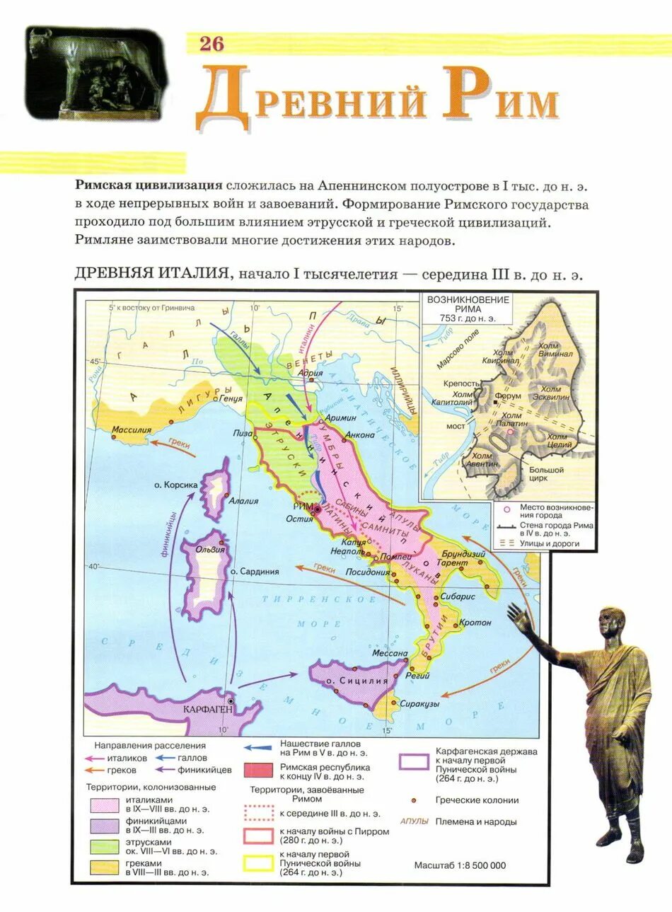 Контурные карты по истории 5 класс рим
