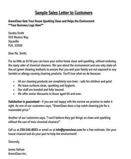 Sales letter