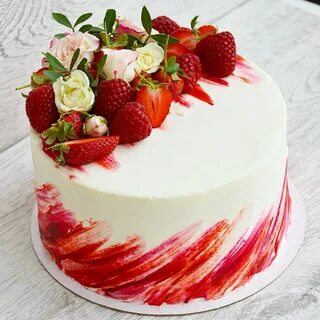 Торт крем чиз с клубникой