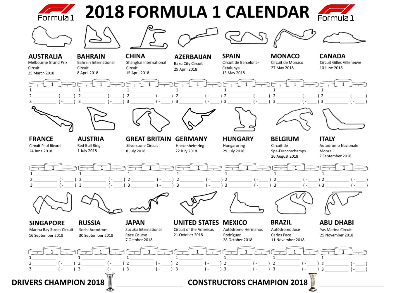 1 2018 ru. F1 2018 расписание. F1 2018 таблица. Формула 1 2018 календарь. Hungaroring f1 infographic.