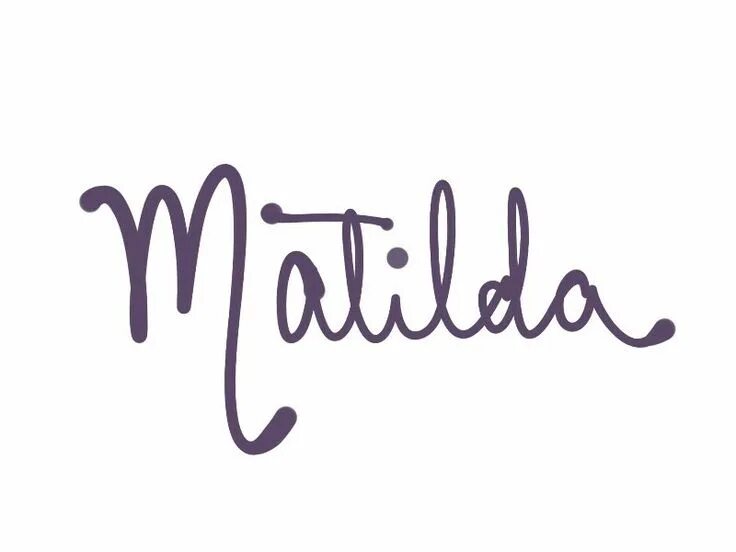 Secret names. Matilda надпись.