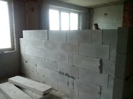 Межкомнатные стены из газобетона