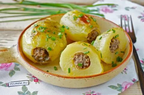 Картошка фаршированная мясом рецепт