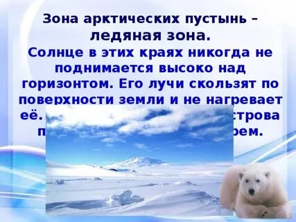 Презентация зона арктических пустынь