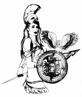 Богиня афина рисунок