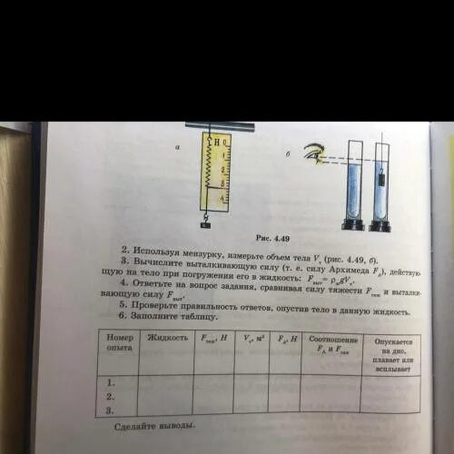 На тело объемом 10 дм при полном. Вычислите выталкивающую силу. При полном погружении в жидкость на тело объемом 4 дм3. Определите силу тяжести действующую на алюминиевый цилиндр. По показаниям динамометра определите силу Архимеда..