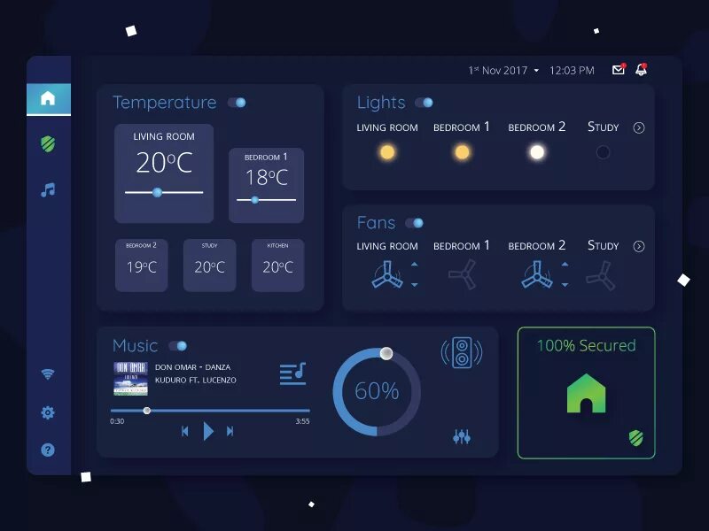 Install ui. Smart Home dashboard UI. Умный дом Интерфейс управления. Веб Интерфейс умного дома. Панель управления умным домом.