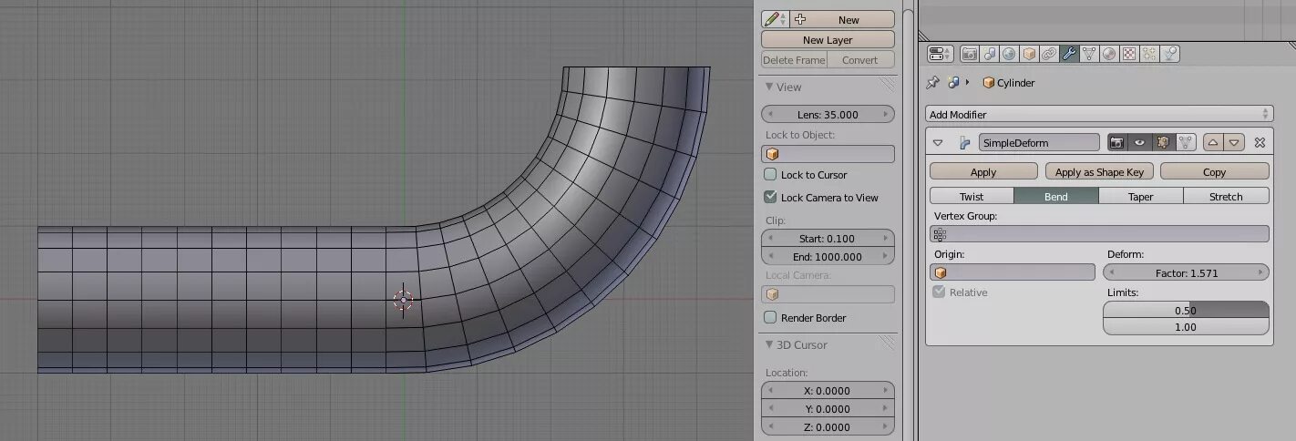 Blender bend. Blender bend