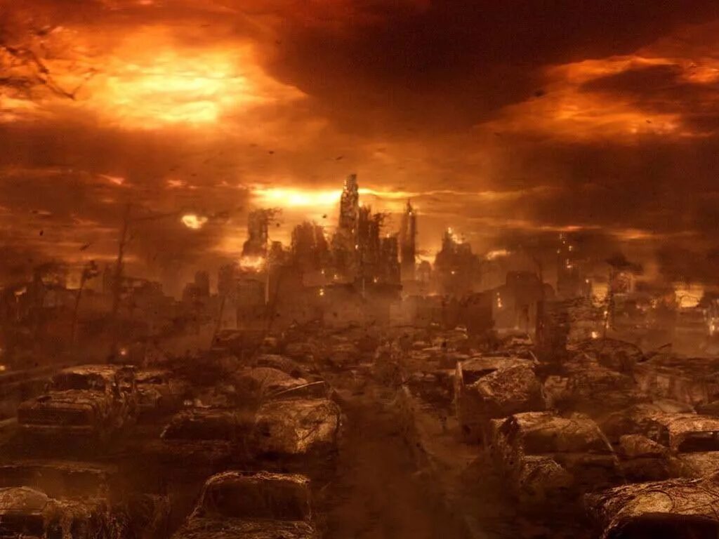 Гор пророчество. Разрушенный город. Земля после ядерной войны. Конец света. Конец света арт.