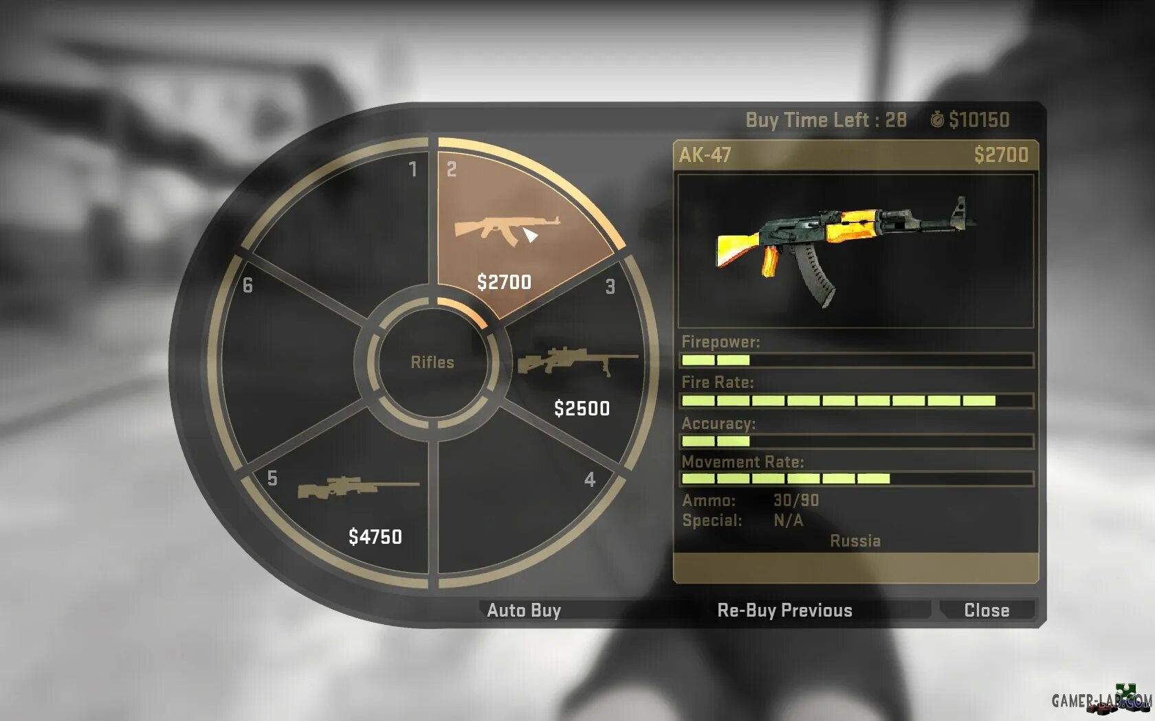 Go menu