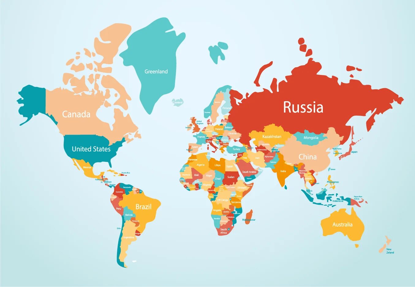 Map with Countries. World Map with Countries. Карта земли вектор. Political Map of the World. In many countries around the