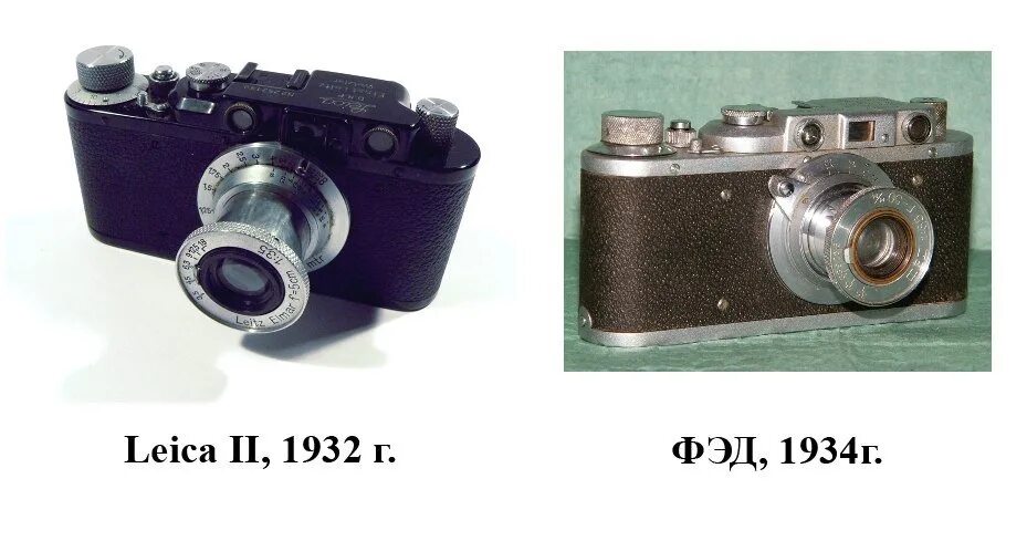 Малоформатный дальномерный фотоаппарат Leica II.. Фотоаппарат ФЭД 3. Leica 2 1932. Советские копии техники. Советский плагиат