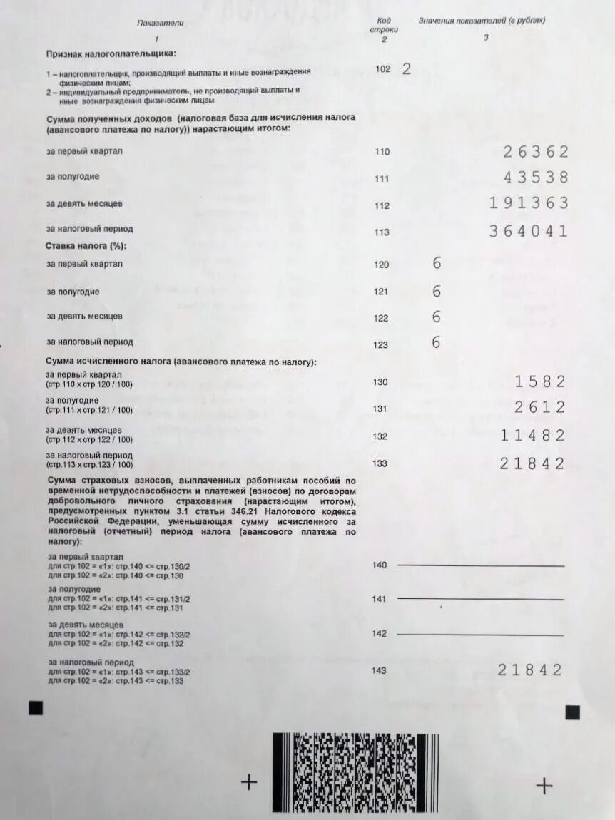 Строка 140 в усн. Декларация УСН авансовые платежи. Сумма страховых взносов в декларации по УСН. Взносы в декларации УСН. Декларация УСН 140 141 142 143.