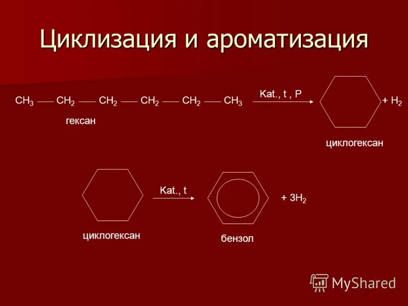 Ароматизация гексана. Гексан циклогексан. Циклизация и Ароматизация гексана. Реакция ароматизации гексана.