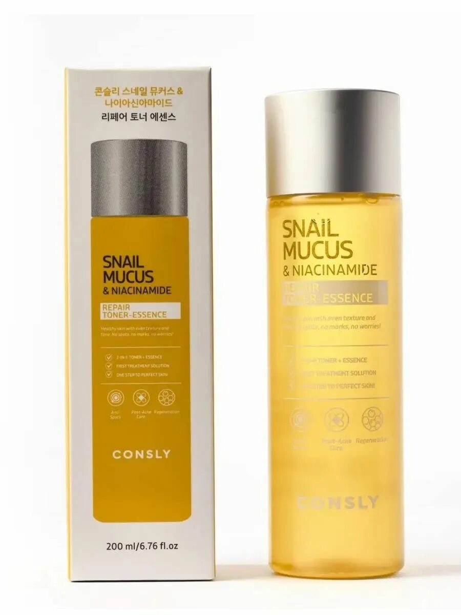 CONSLY Snail mucus & Niacinamide Repair Toner-Essence. CONSLY тонер-эссенция. CONSLY тонер для лица. NT Niacinamide Toner 200ml.