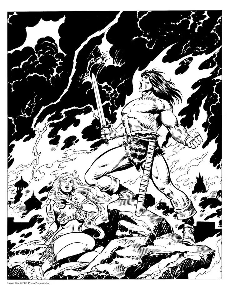 Конан 1992. John Buscema Conan. John Buscema комиксы. Conan Art Buscema. John Buscema Art.