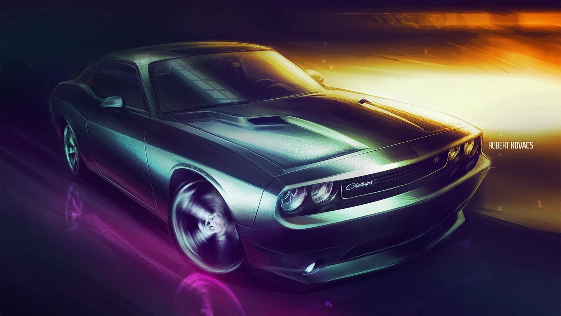 Тачки арты. Додж Чарджер неон. Dodge Challenger неон. Dodge Challenger 2014 неон.