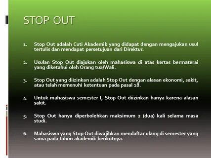 Stop because